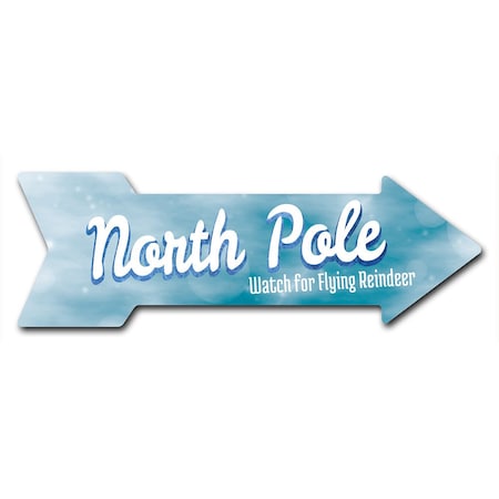 North Pole Arrow Decal Funny Home Decor 36in Wide